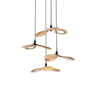 Alnoraris Étagé Bois Pendentif Lumière
