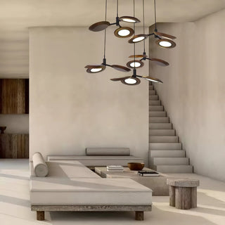 Alnoraris Étagé Bois Pendentif Lumière