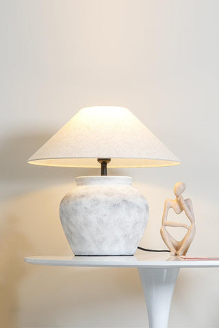 Ophaion Stone Table Lamp-Neutral Decor