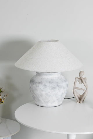 Ophaion Stone Table Lamp-Neutral Decor