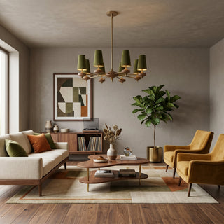 Orlan Shade Chandelier-Neutral Decor