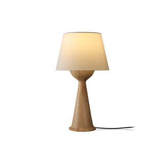 Tempo Vintage Wood Table Lamp-Neutral Decor