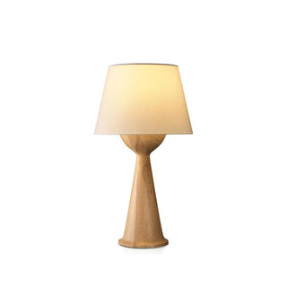 Tempo Vintage Wood Table Lamp-Neutral Decor