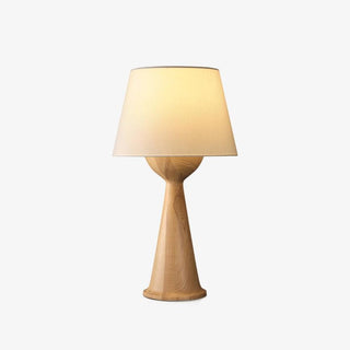 Tempo Vintage Wood Table Lamp-Neutral Decor