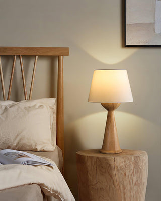 Tempo Vintage Wood Table Lamp-Neutral Decor