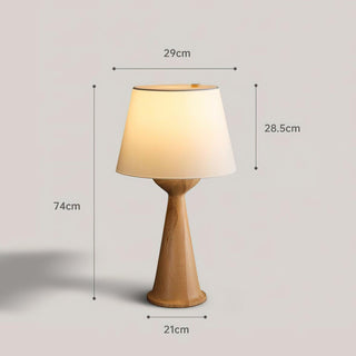 Tempo Vintage Wood Table Lamp-Neutral Decor