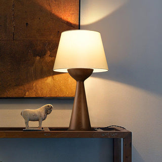 Tempo Vintage Wood Table Lamp-Neutral Decor