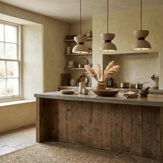 Hourglass Travertine Pendant Lamp-Neutral Decor