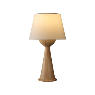 Tempo Vintage Wood Table Lamp-Neutral Decor