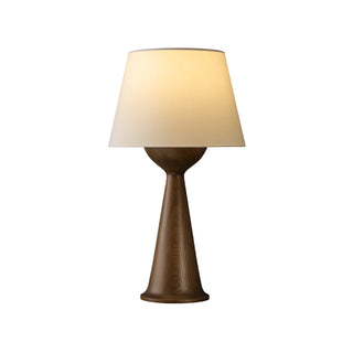 Tempo Vintage Wood Table Lamp-Neutral Decor