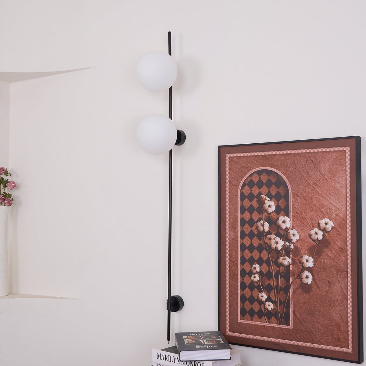 Evshaora Applique Murale Minimaliste Moderne en Verre