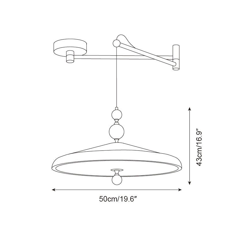 Geyon Adjustable Arm Pendant Lamp-Neutral Decor