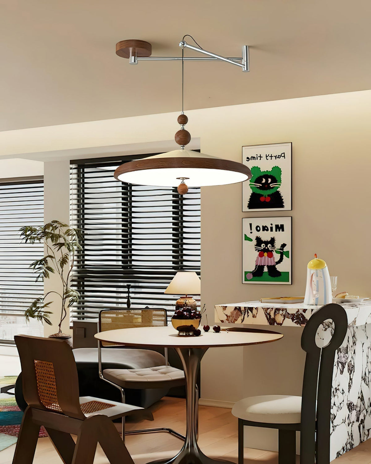 Geyon Adjustable Arm Pendant Lamp-Neutral Decor