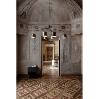 Lustra Lustre Noir en Laiton Industriel