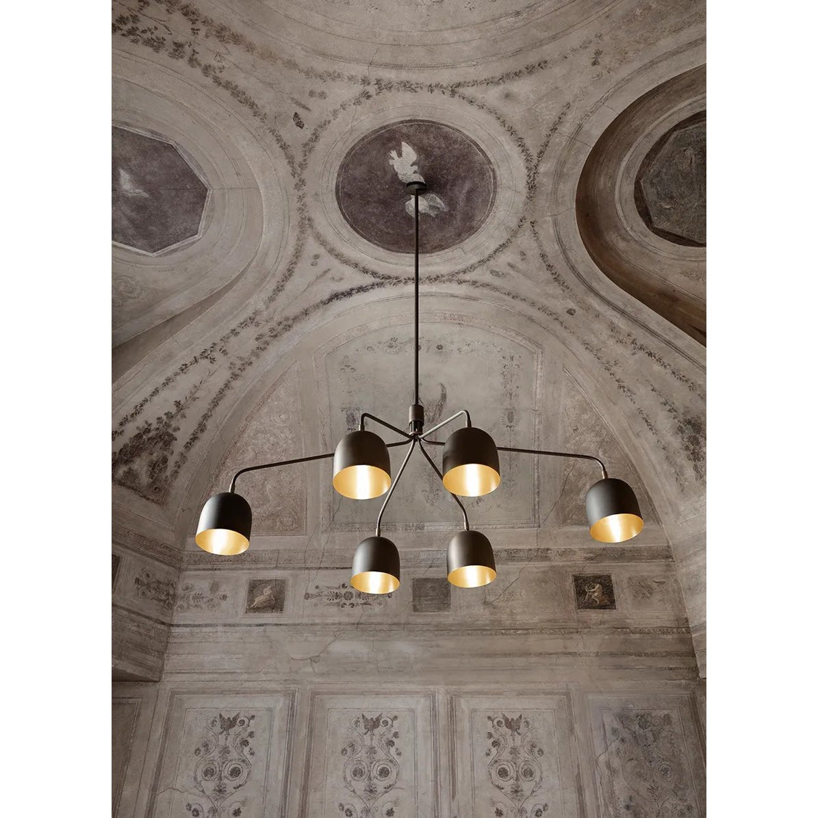 Zorelia Lustre Noir en Laiton Industriel