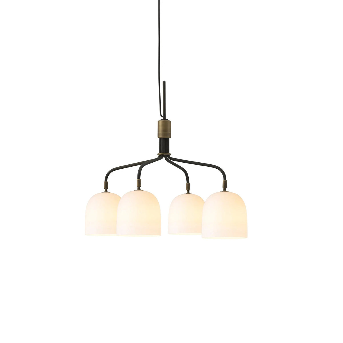 Zorelia Lustre Noir en Laiton Industriel