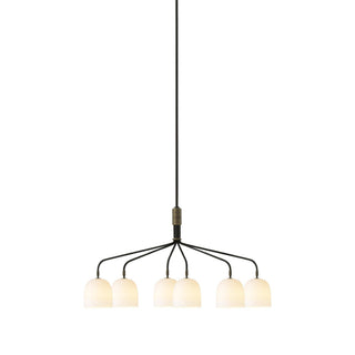 Lustra Lustre Noir en Laiton Industriel