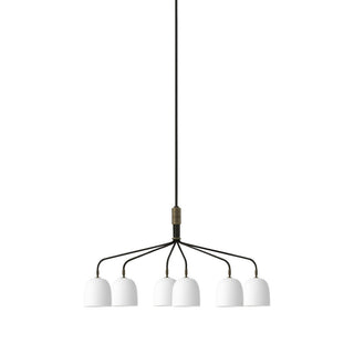 Lustra Lustre Noir en Laiton Industriel
