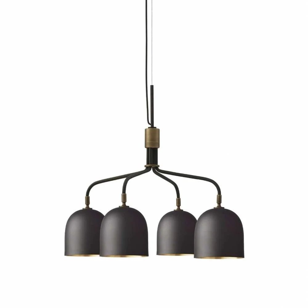 Zorelia Lustre Noir en Laiton Industriel