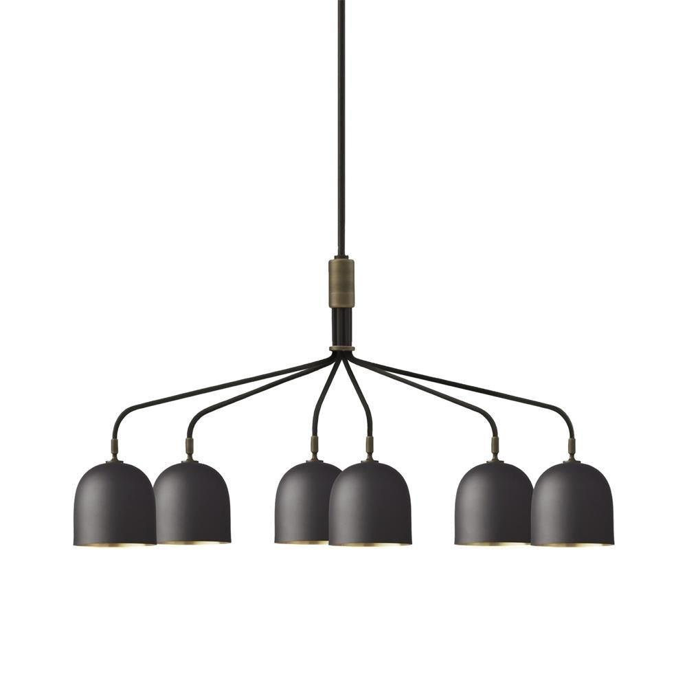 Zorelia Lustre Noir en Laiton Industriel