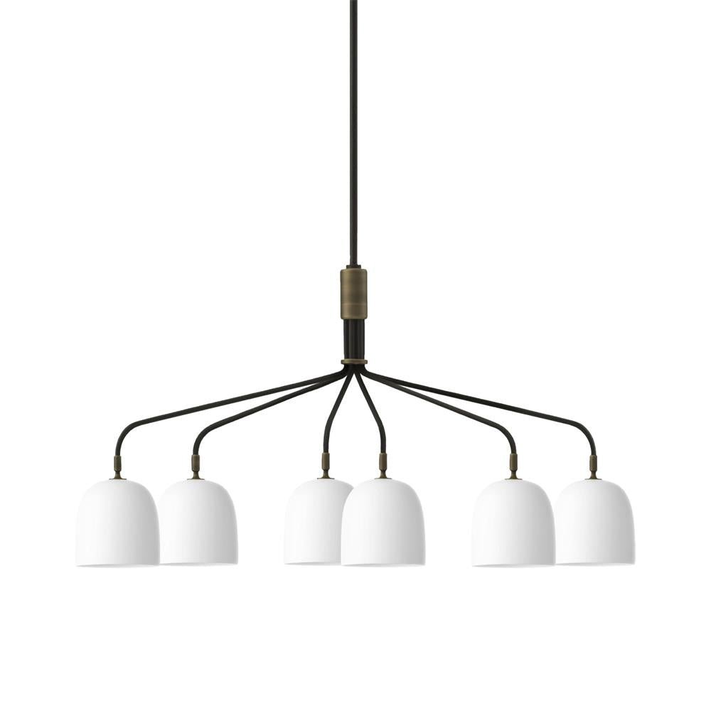 Zorelia Lustre Noir en Laiton Industriel