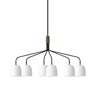 Lustra Lustre Noir en Laiton Industriel