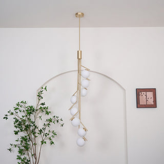 Lustra Lustre Doré Branche Globe LED