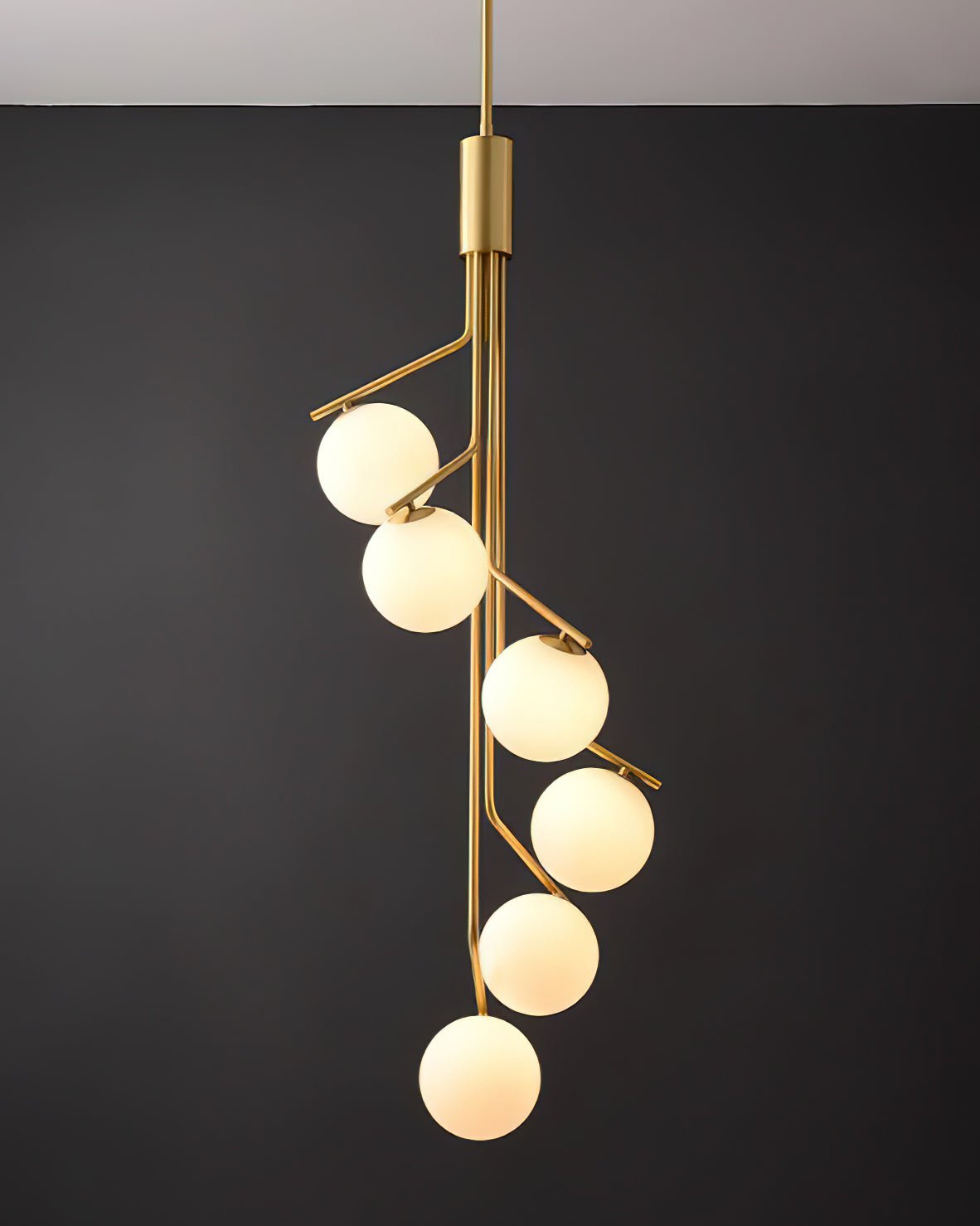 Kirios Lustre Doré Branche Globe LED