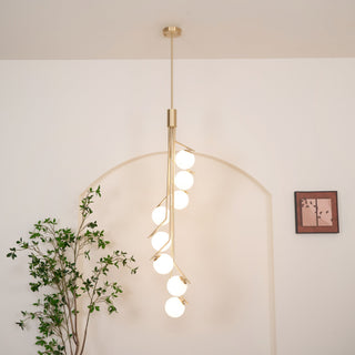 Lustra Lustre Doré Branche Globe LED