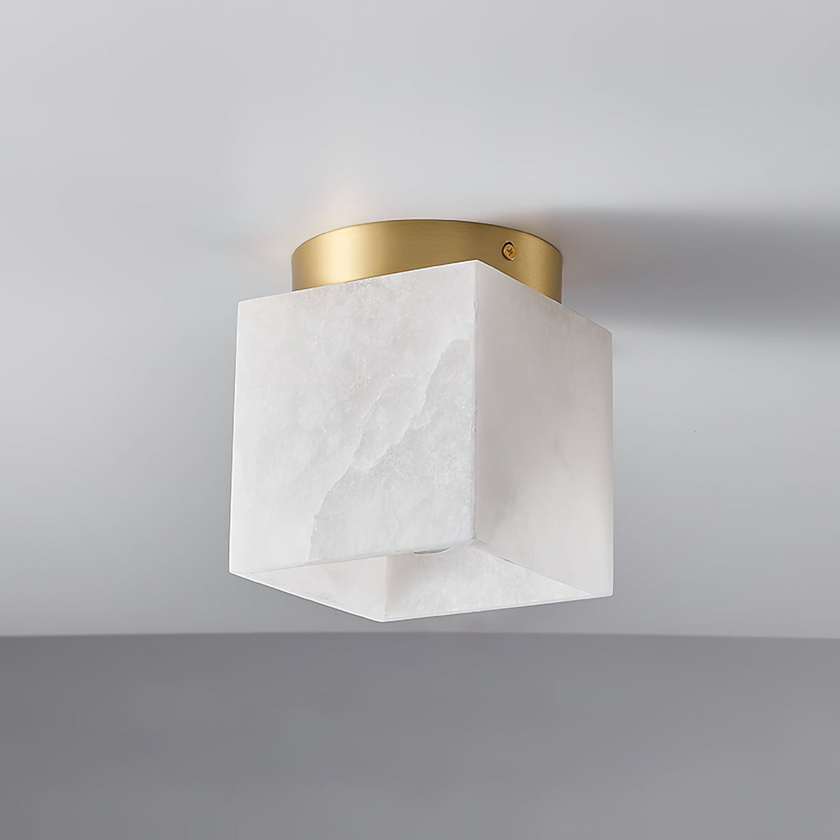 Usilia Lampe Plafonnier Laiton Albâtre Minimaliste Moderne