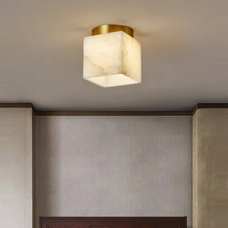 Usilia Lampe Plafonnier Laiton Albâtre Minimaliste Moderne