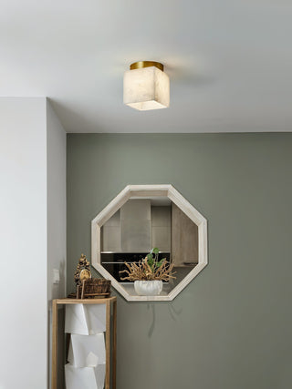 Usilia Lampe Plafonnier Laiton Albâtre Minimaliste Moderne