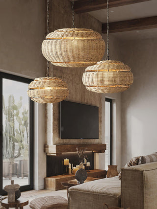 Wickora Suspension Rétro en Osier