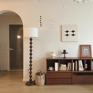 Paston Lampadaire en Bois Et Tissu