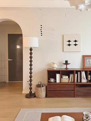 Paston Lampadaire en Bois Et Tissu