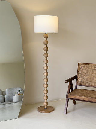 Paston Lampadaire en Bois Et Tissu
