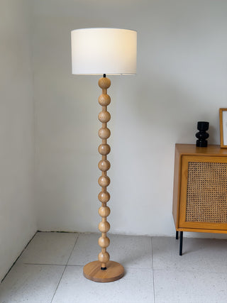 Paston Lampadaire en Bois Et Tissu