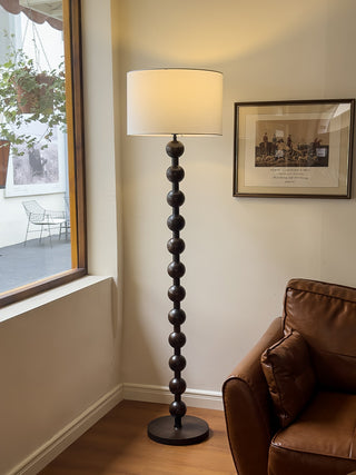 Paston Lampadaire en Bois Et Tissu