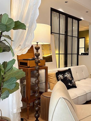 Paston Lampadaire en Bois Et Tissu