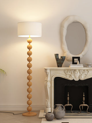 Paston Lampadaire en Bois Et Tissu