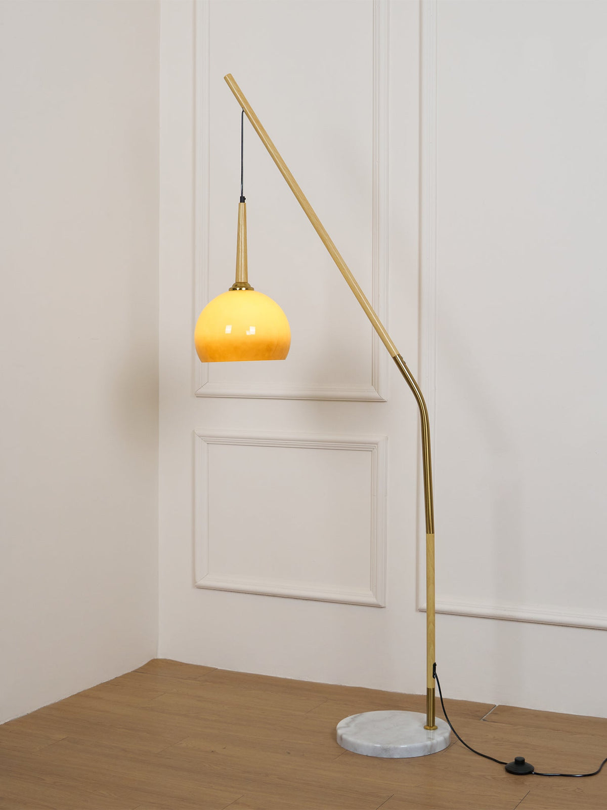Catalil Lampadaire en Verre Rétro