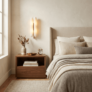 Husk Alabaster Wall Sconce-Neutral Decor