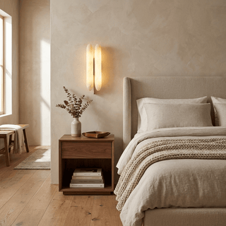 Husk Alabaster Wall Sconce-Neutral Decor