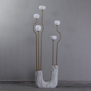 Lumon Lampadaire en Marbre Et Laiton Moderne