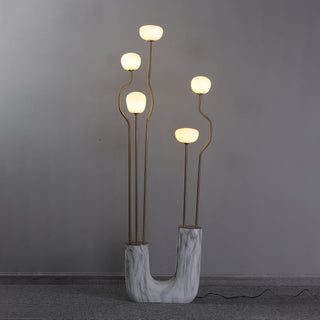 Lumon Lampadaire en Marbre Et Laiton Moderne