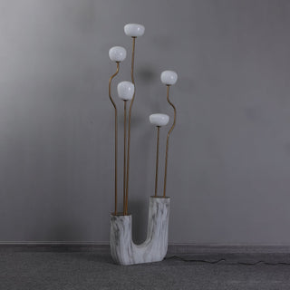 Lumon Lampadaire en Marbre Et Laiton Moderne