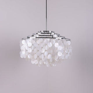 Lustra Suspension Lampe Anneau Rond en Coquillage