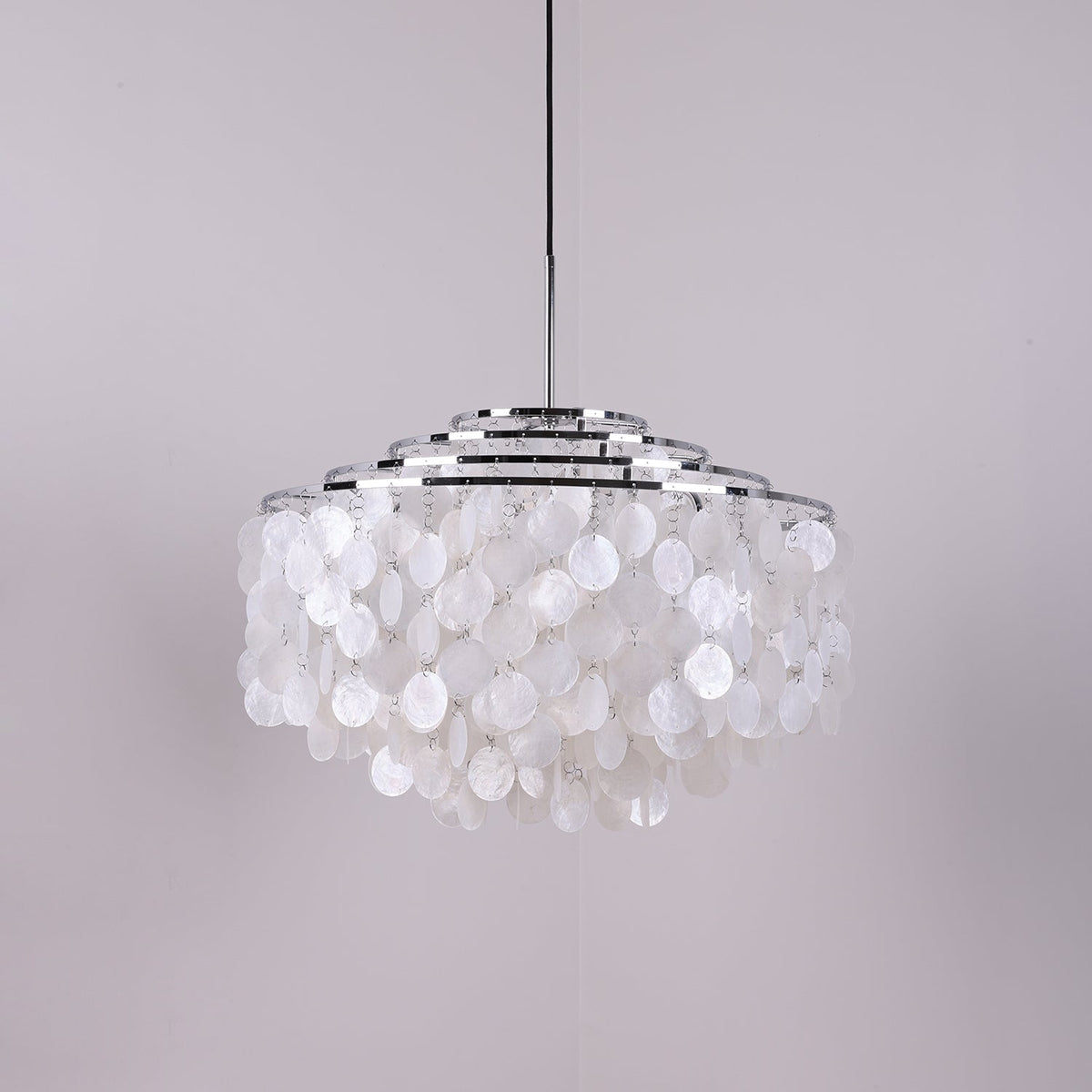 Delene Suspension Lampe Anneau Rond en Coquillage