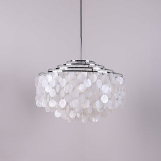 Lustra Suspension Lampe Anneau Rond en Coquillage