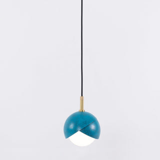 Solara Lampe Suspendue en Laiton Globe Opale Emboîté Moderne